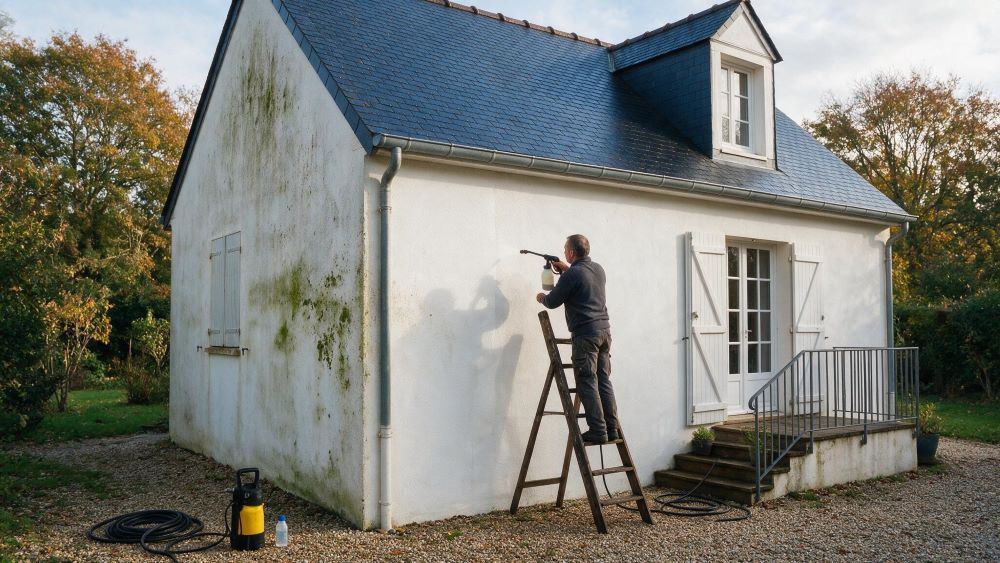 Démoussage de toiture et de façade